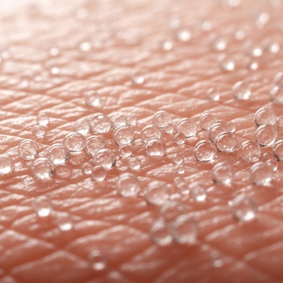 Close-up of healthy skin barrier with ceramides, protecting against external irritants